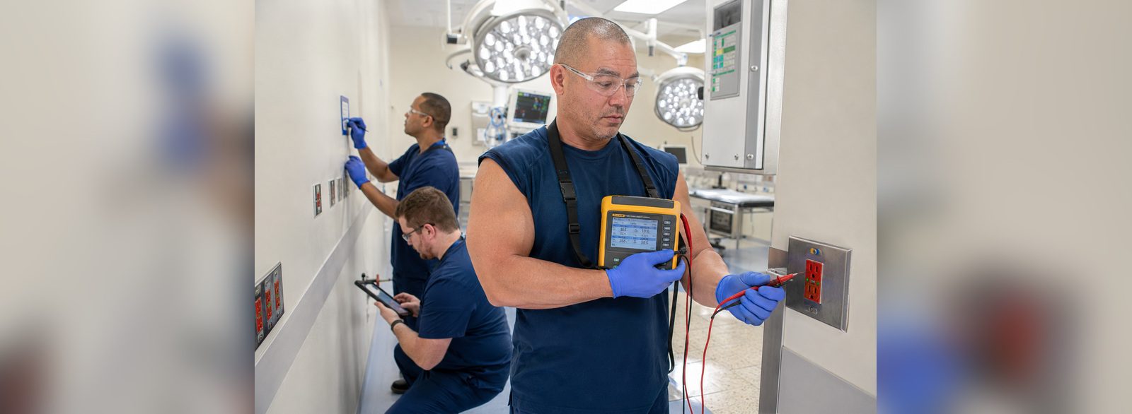 Isolated power receptacle survey across an operating room suite using a power quality analyzer