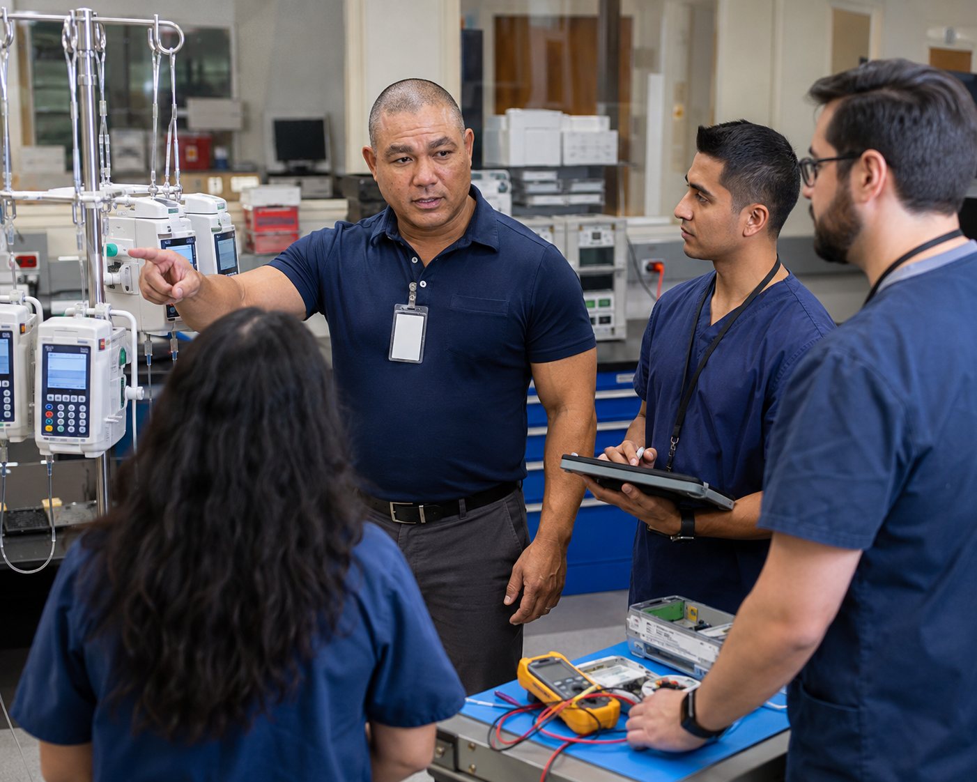 BiomedRx technician performing amp to protect patient safety