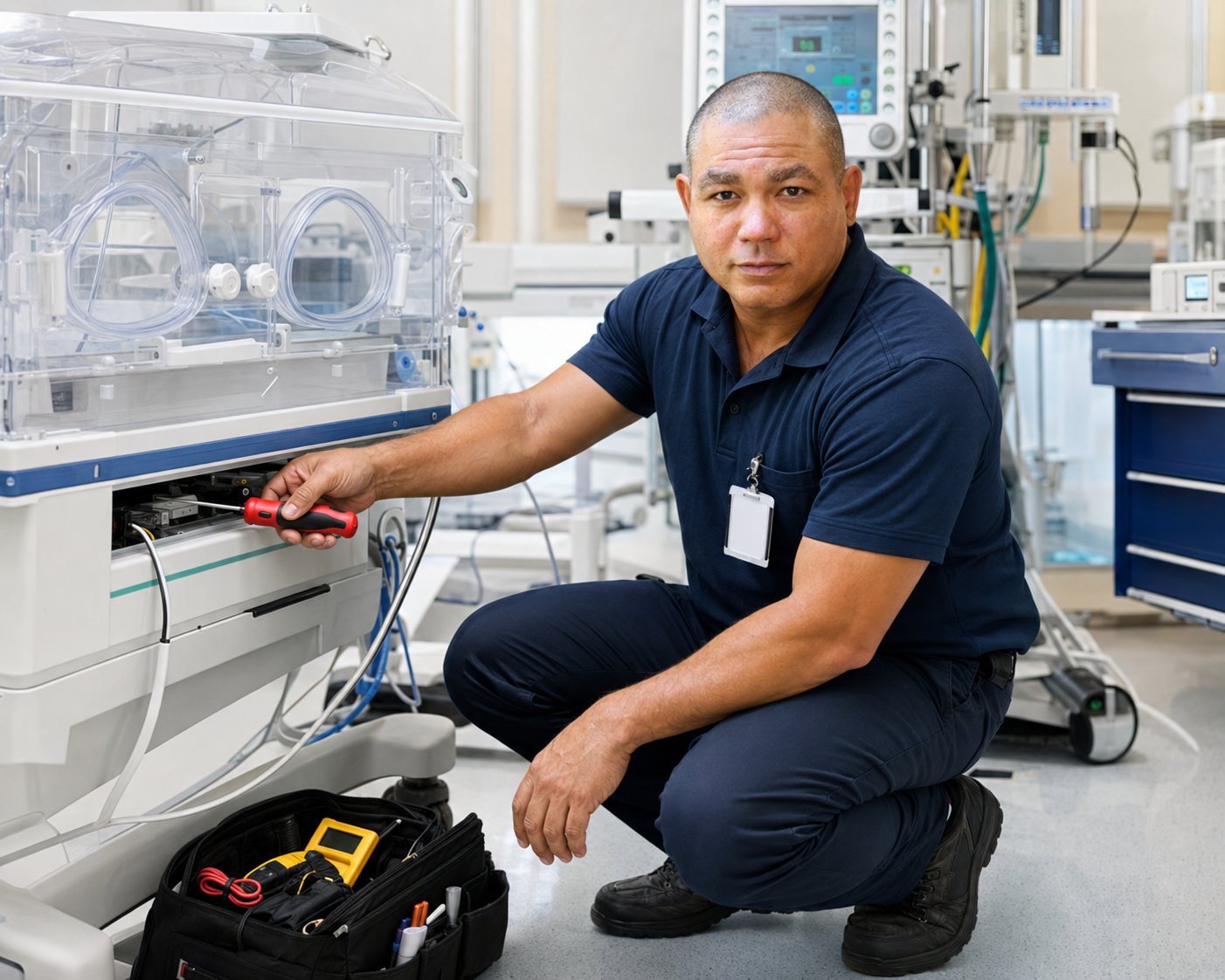 BiomedRx technician performing google2b82b2f1dcda2c86 to protect patient safety